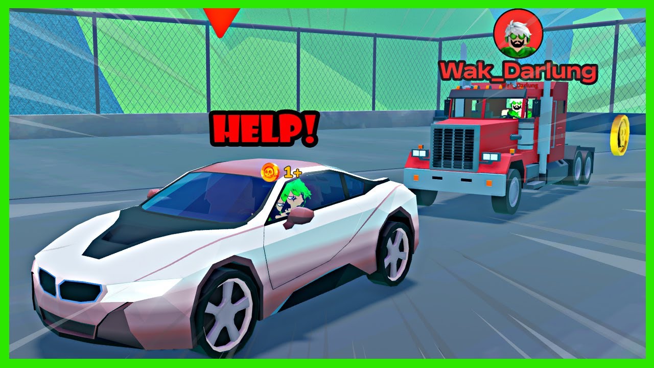 Darlung & Wak Darlung Mencoba Tantangan Mobil VS Truck Monter Di Roblox