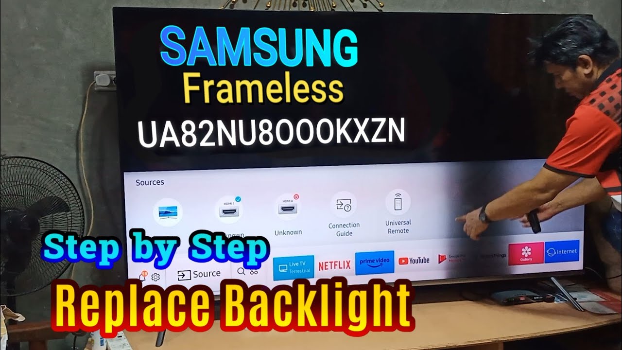 SAMSUNG frameless UA82NU8000K  How to Replace Backlight...