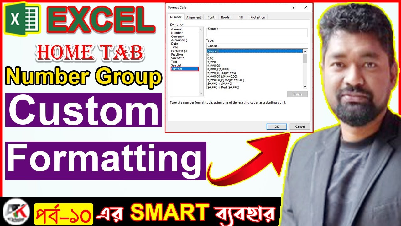 Custom Number Formatting in MS Excel || MS Excel || Part-10 in bangla || Number format in excel