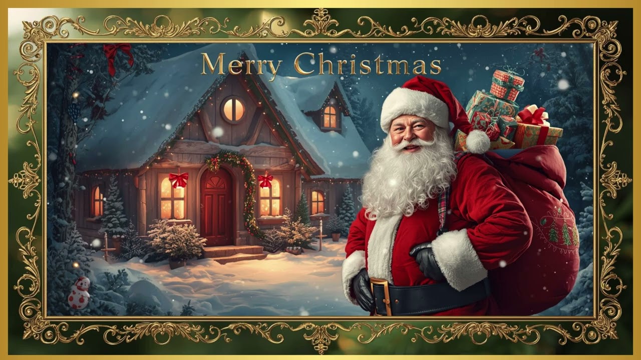 Merry Christmas with Santa - Frame Art - TV Art - 4K - Screensaver - Wallpaper
