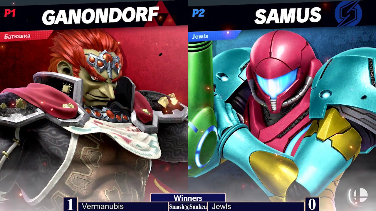 Smash@Sunken #69 - Vermanubis (Ganondorf) vs Jewls (Samus) - Ultimate Singles WR3