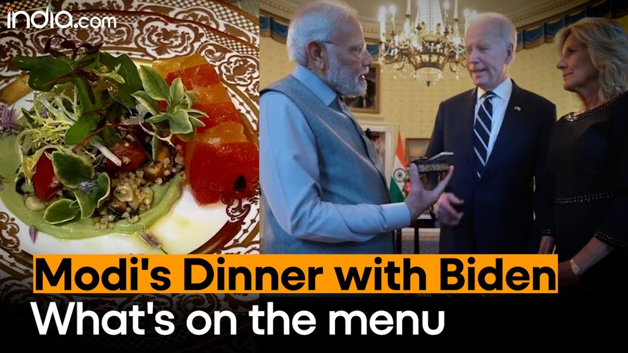PM Modi enjoys strictly-vegetarian dinner at White House | PM Modi's US State dinner