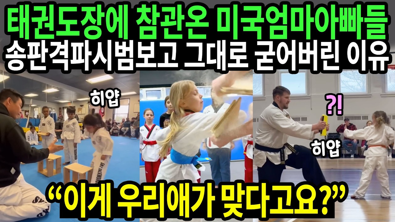 태권도장에 참관온 미국엄마아빠들 송판격파시범보고 그대로 굳어버린 이유 // “이게 우리애가 맞다고요?”