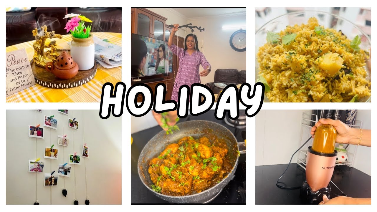 Daily Vlog/Holiday Lunch &New Photo Collage /Anu’s Kitchen