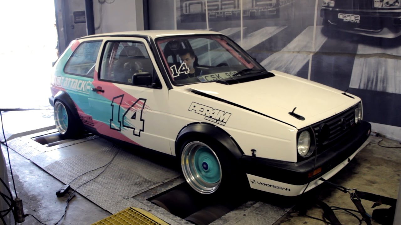 VW Golf MK2 Turbo Syncro Dyno run (352HP/453NM)