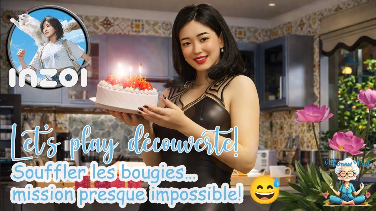InZOI- Let's play découverte 🎮 :  Souffler les bougies… mission presque impossible 😂🎂  #32