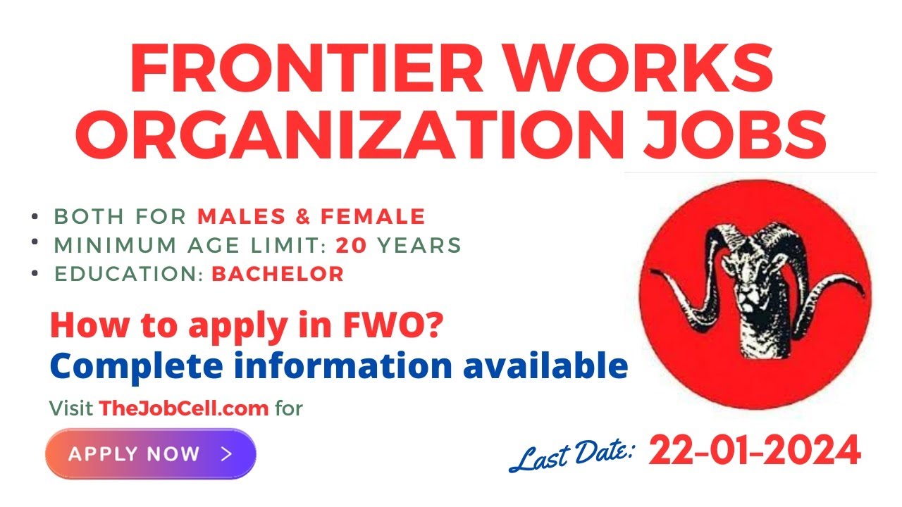 Latest jobs in Frontier Works Organization | FWO jobs in Pakistan | how to apply in FWO
