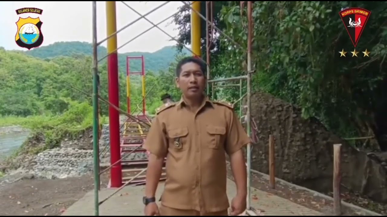 Brimob Sulsel Bangun Jembatan di Barru Tuai Apresiasi dan Terima Kasih dari Kepala Desa Nepo