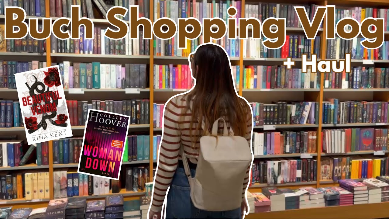 lasst uns bücher shoppen gehen!📚✨ cozy book store shopping + haul🛍️💞 