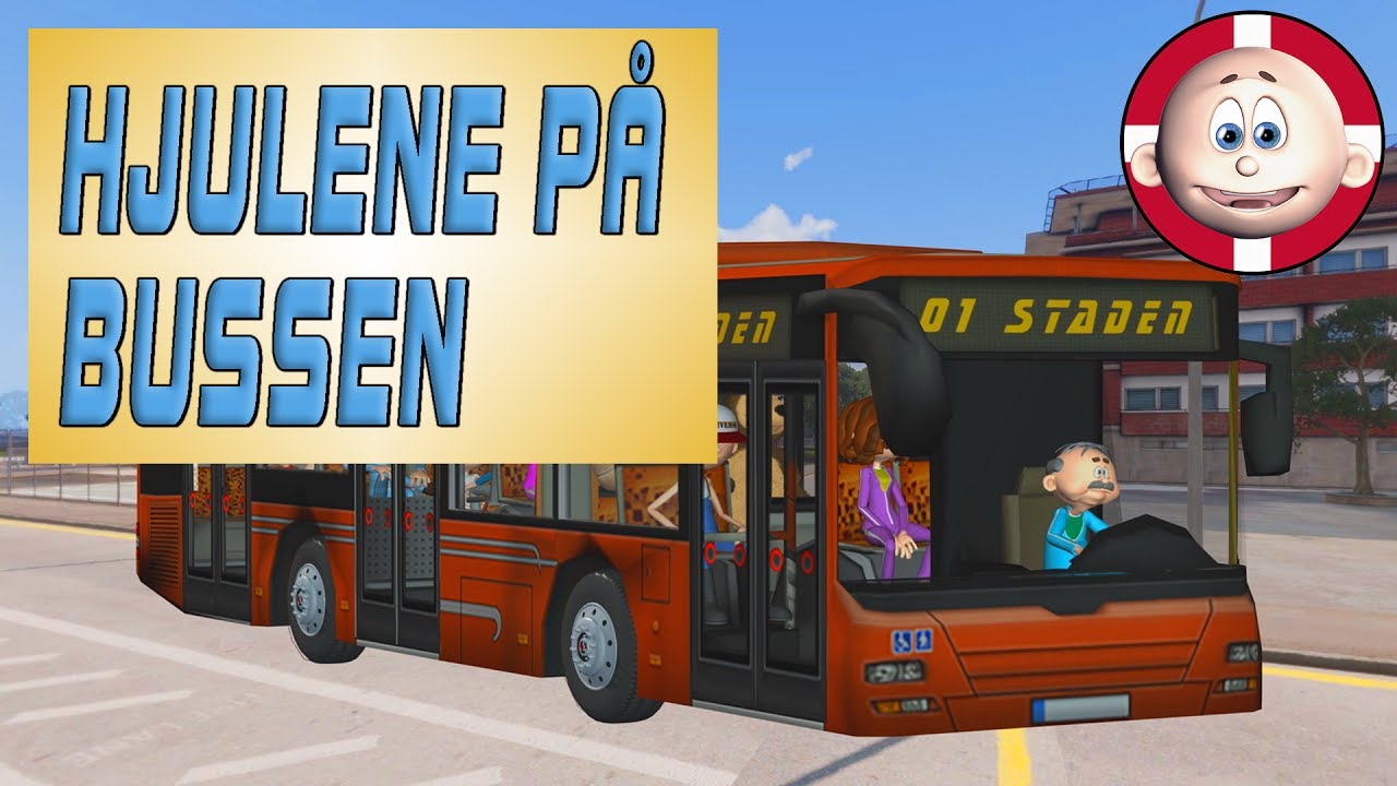 Hjulene på bussen | Danske børnesange | 3D