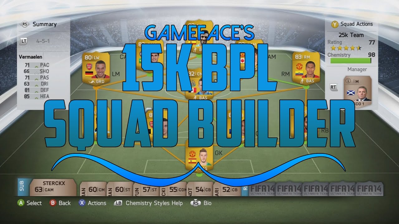 FIFA 14 | Ultimate Team | 15k BPL Squad Builder! |