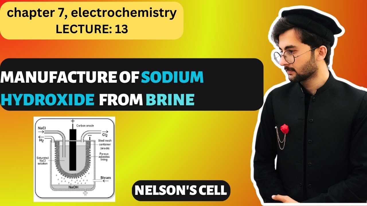 Manufacture of NaOH from brine | chapter 7 | class 9 (Nelson's cell)