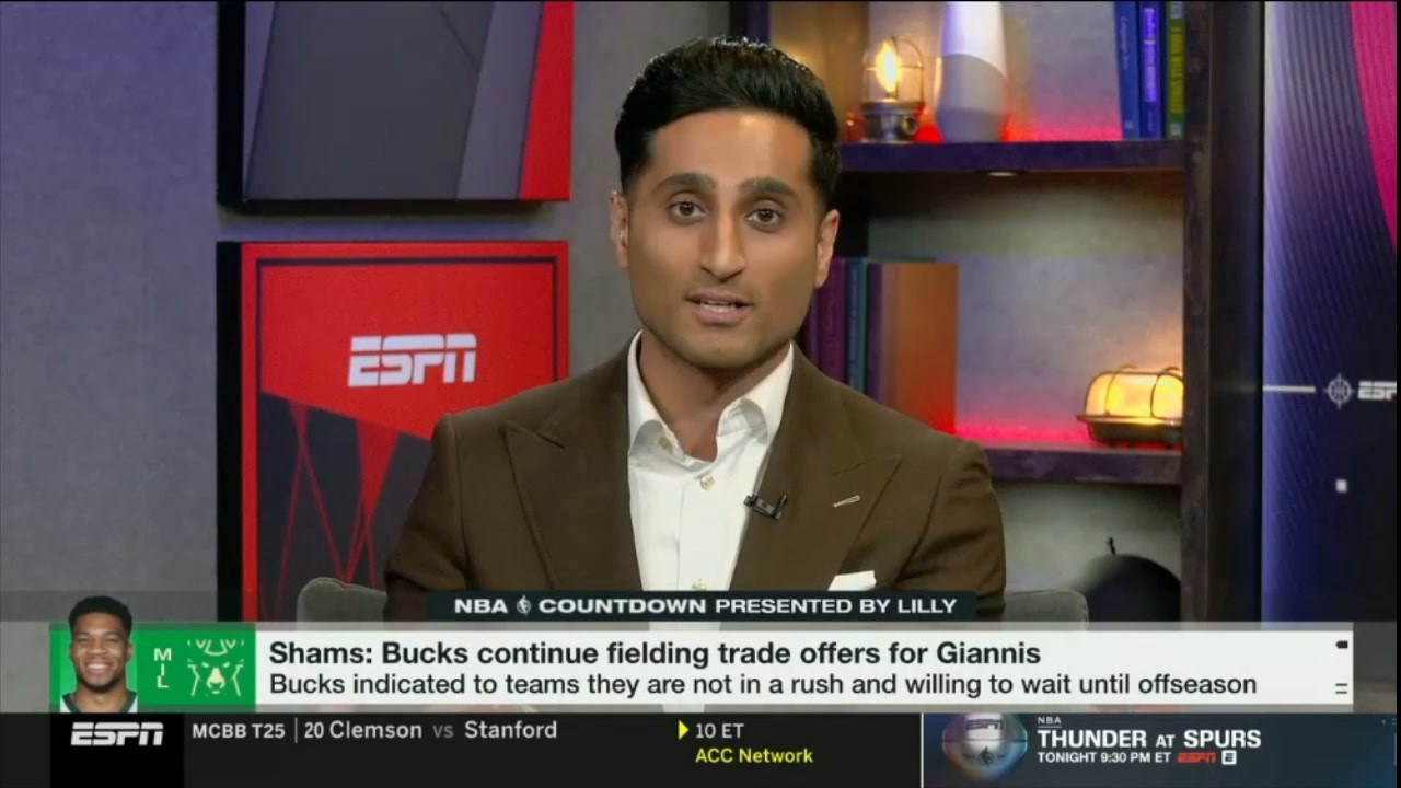 Shams REPORT: Giannis' possible landing spots for the trade deadline include Heat, Warriors & Wolves