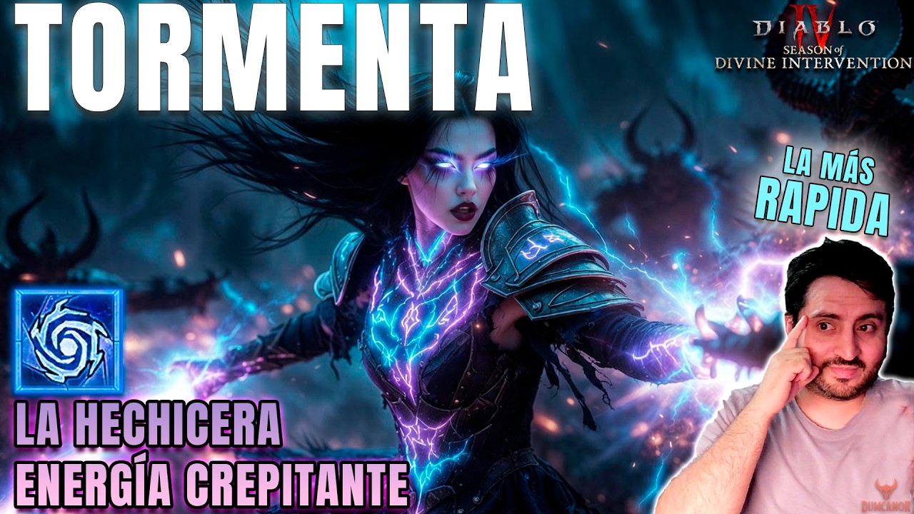 TORMENTA ELÉCTRICA 🌩 – La Build MÁS ROTA de Hechicera Energía Crepitante v2.0 en Diablo 4 T11