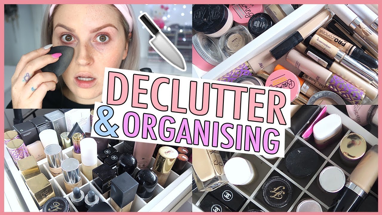 Foundation & Concealer 🔪 ORGANIZE AND DECLUTTER MY MAKEUP COLLECTION! 😏 2018