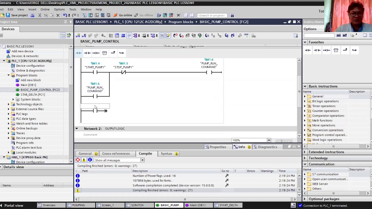 LADDER LOGIC FOR PUMP CONTROL