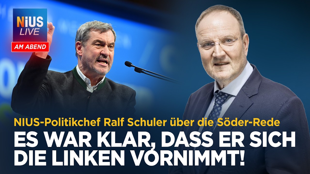 CSU-Chef Söder holt zum verbalen Rundumschlag aus | NIUS Live am Abend vom 18.02.26