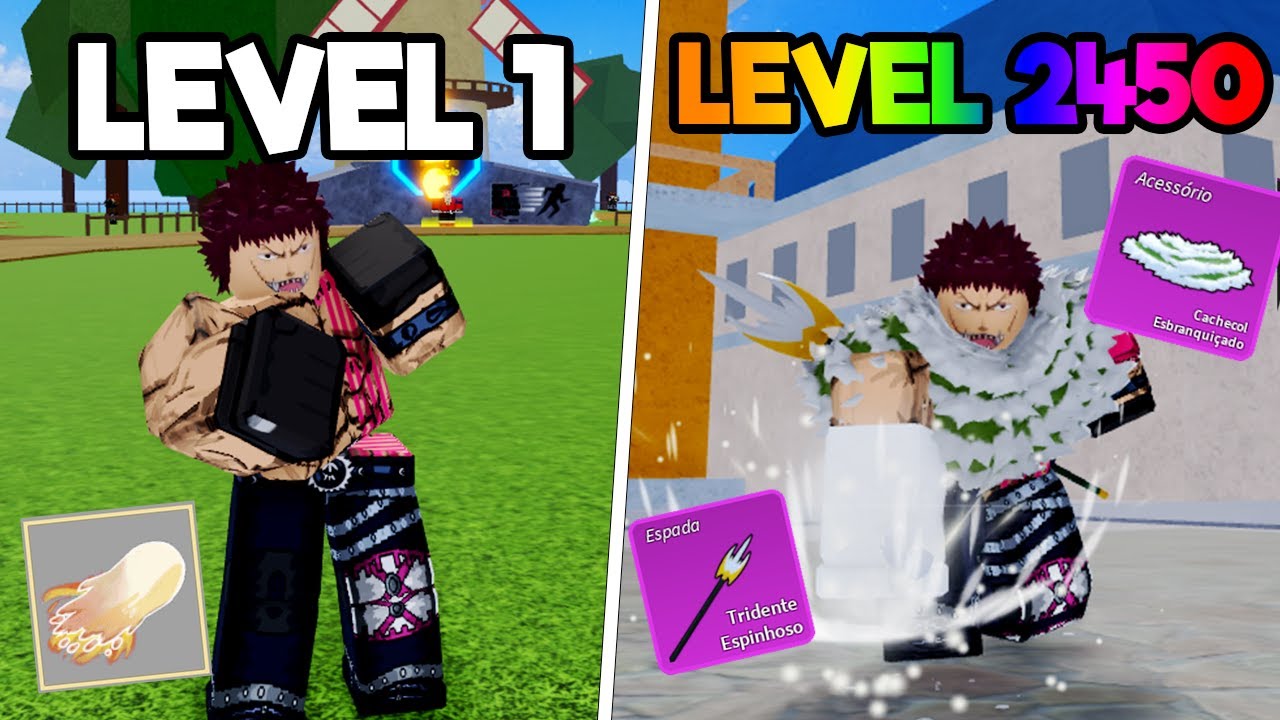 UPEI DO LEVEL 1 AO 2450 COM A DOUGH DESPERTADA E OS ITENS DO KATAKURI NO BLOX FRUITS (FILME)- ROBLOX