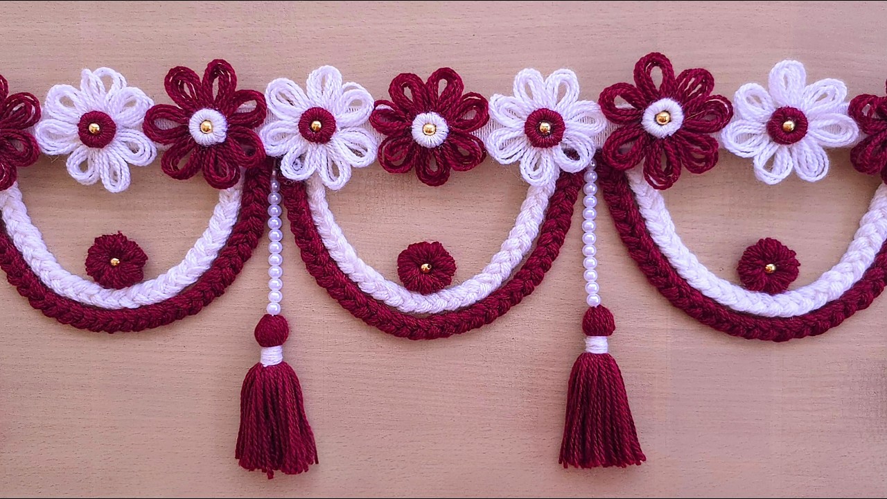 Woolen door toran - door hanging design for home decor - Turn wool into door hanging