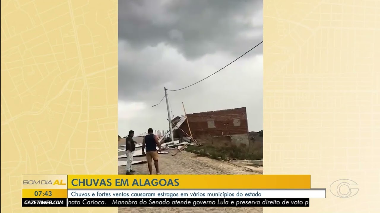 Alagoas registra alagamentos, destelhamentos e quedas de árvores após temporal - 09/02/2026