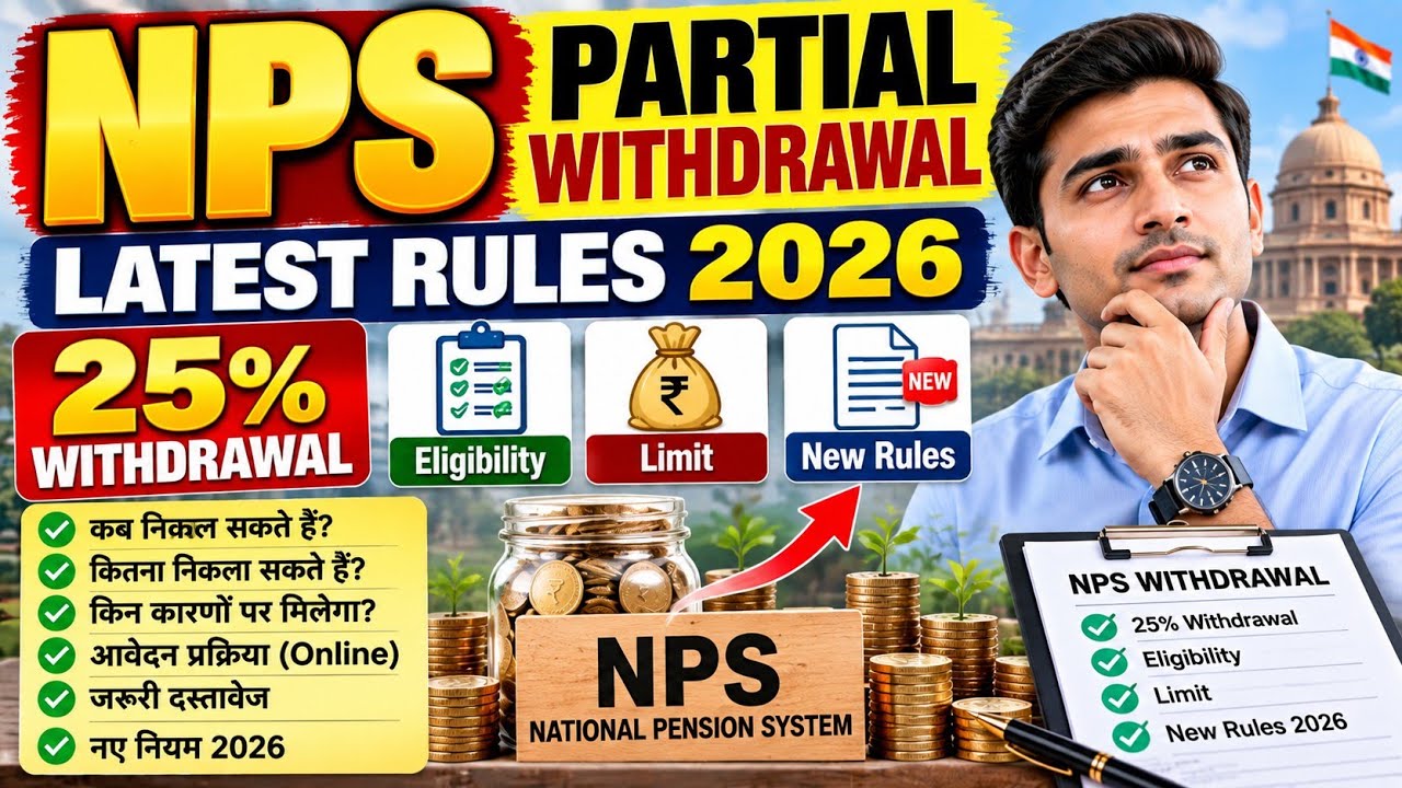 NPS Partial Withdrawal Latest Rules 2026 | 25% Withdrawal, Eligibility, Limit & New Rules