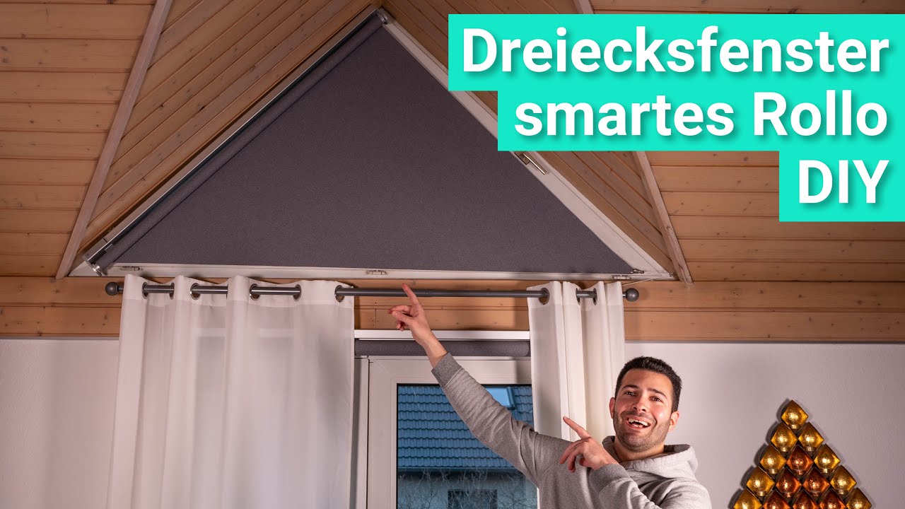 DIY - Smarte Verdunklung f&uuml;r Dreiecksfenster mit dem Ikea Fyrtur Rollo!