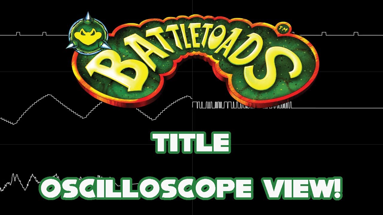 Battletoads (NES) - Title - In Oscilloscope View!