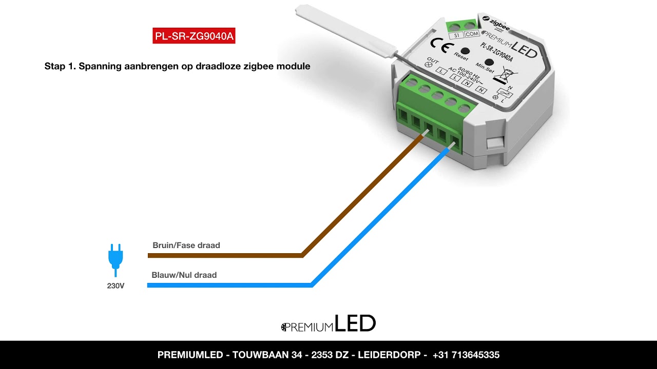 ZIGBEE MICRODIMMER AANSLUITEN PL-SR-ZG9040A