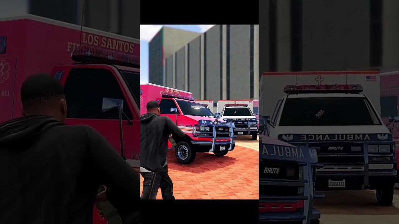 GTA V FRANKLIN DESTROYING AMBULANCE 