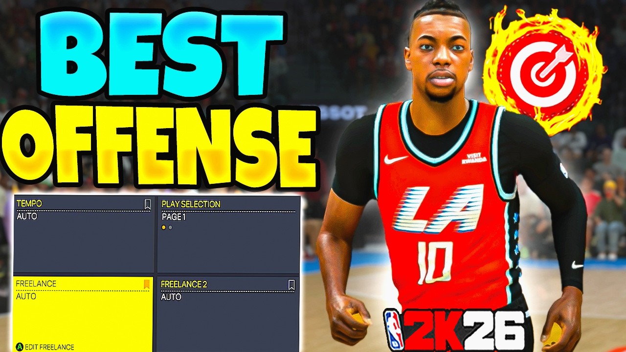 BEST OFFENSE FREELANCE & PLAYBOOK FOR NBA 2K26! (SCORE EVERYTIME, BEST SETTINGS & MORE)