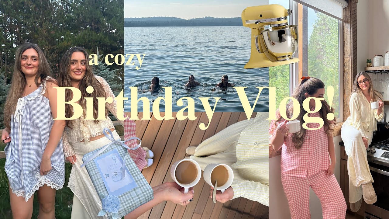 BIRTHDAY VLOG🩵🪵🧈: cozy mountain cabin, rainy fall week & dream kitchenaid unboxing!