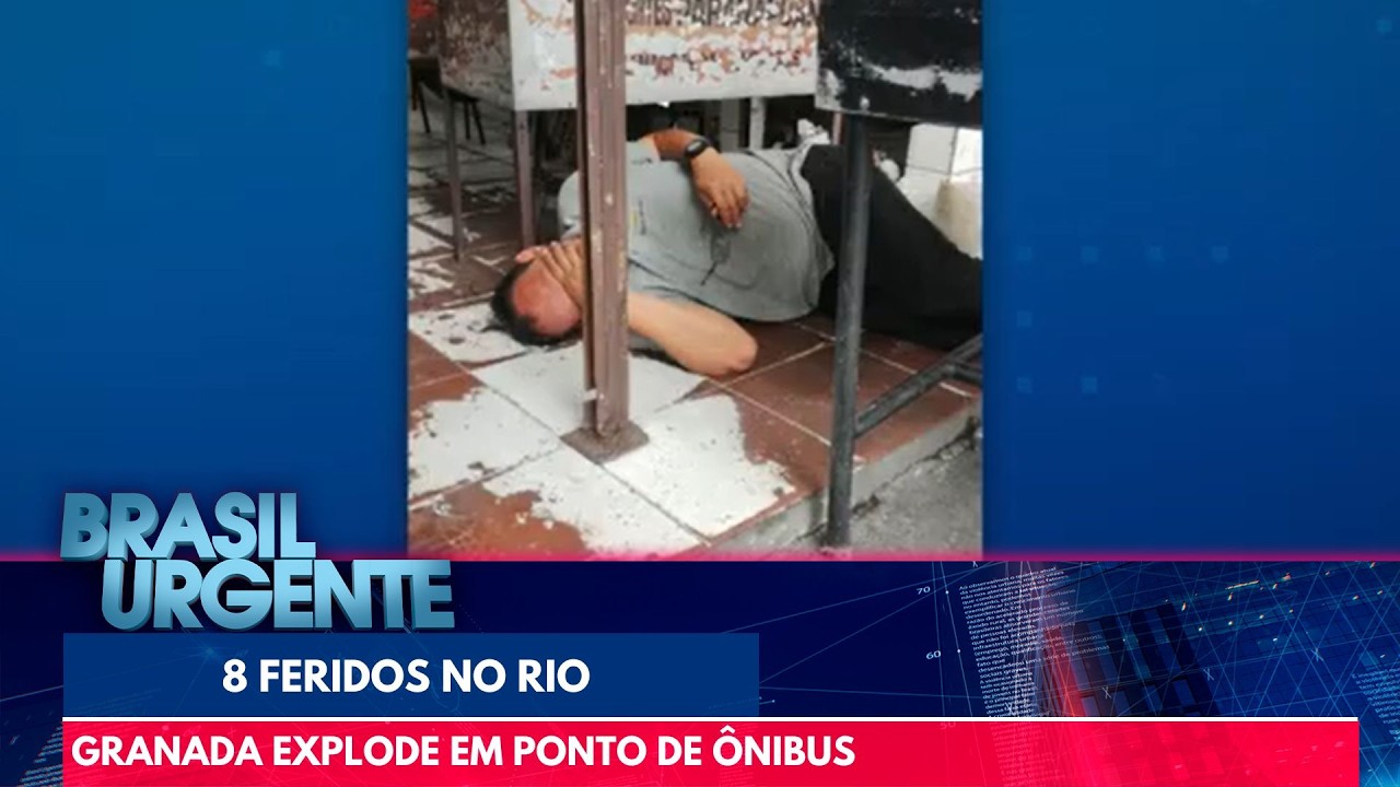 Granada explode e deixa oito feridos no RJ | Brasil Urgente