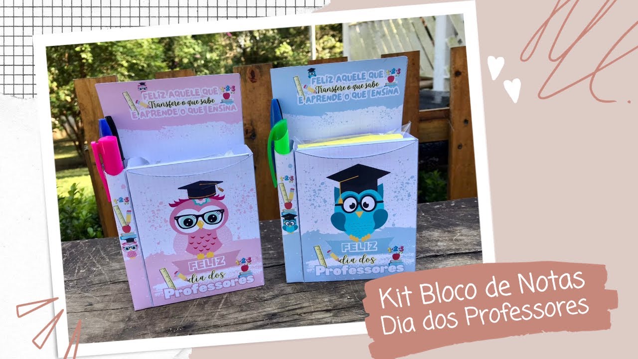 KIT BLOCO DE NOTAS | DIY PASSO A PASSO - DIA DOS PROFESSORES - YOU MIMOS