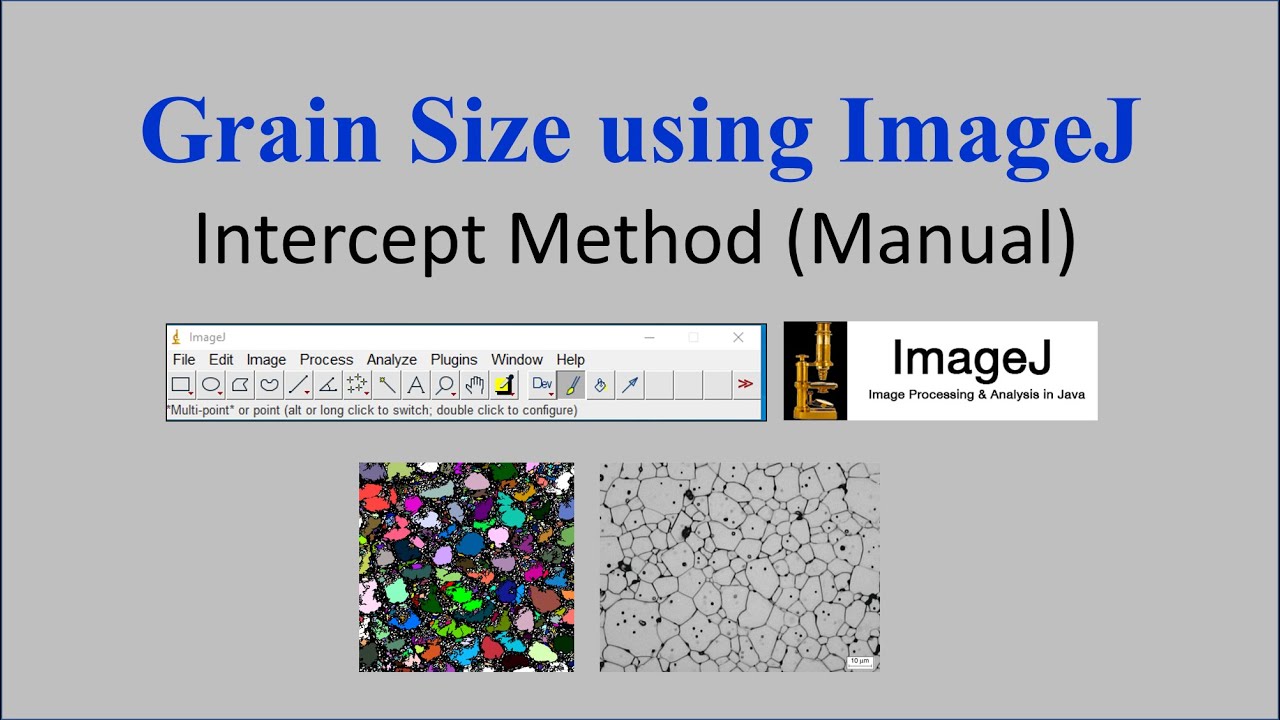 Grain Size using ImageJ Intercept Method