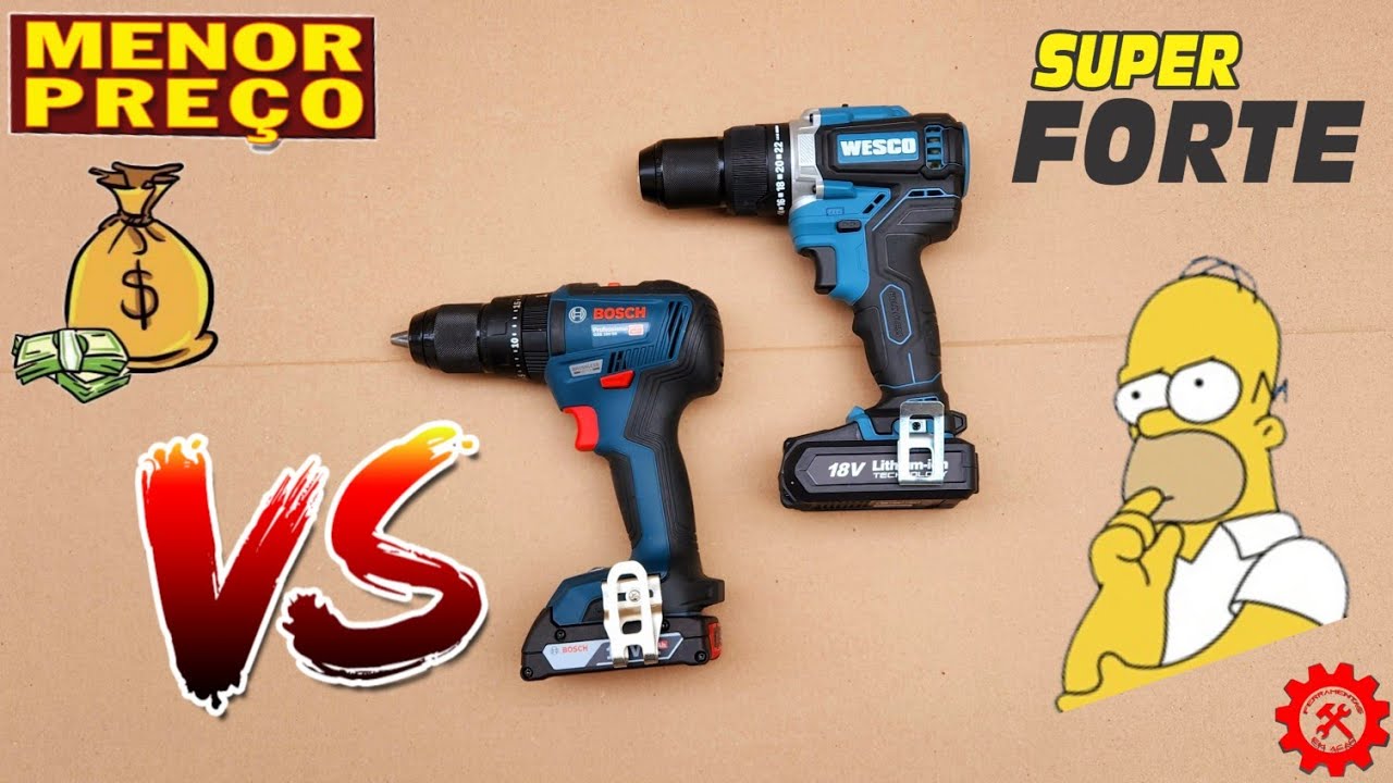 VEJA COMO ESCOLHER A MELHOR PARAFUSADEIRA - WESCO WS2319 VS BOSHC 18V 50 BRUSHLESS