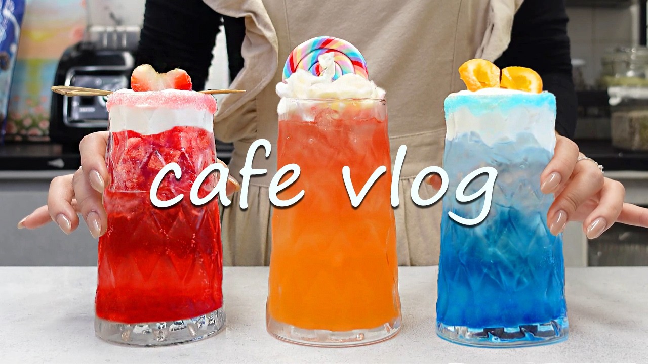 Cafe Vlog Collection/Tasty Drinks to Make Your Day Better✨Cafe Vlog/ASMR/카페브이로그/no bgm