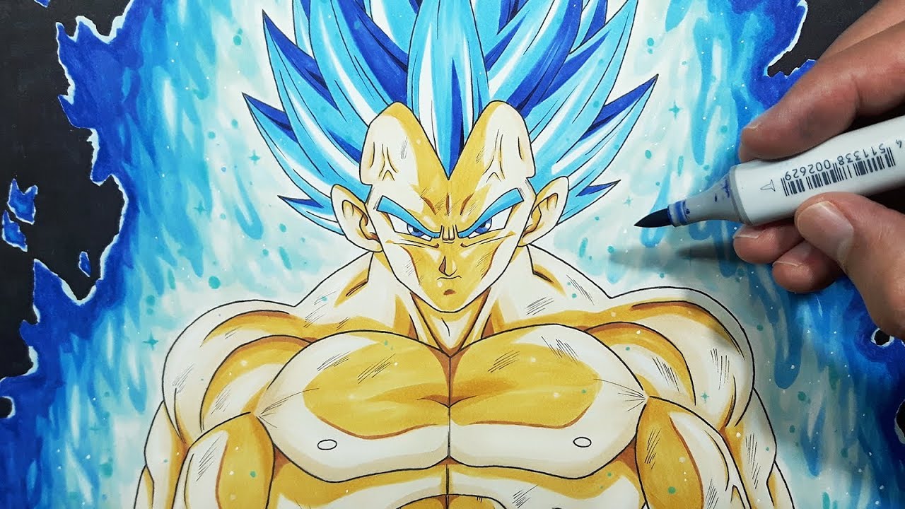 How To Draw Vegeta BEYOND Super Saiyan Blue! - Step By Step Tutorial!