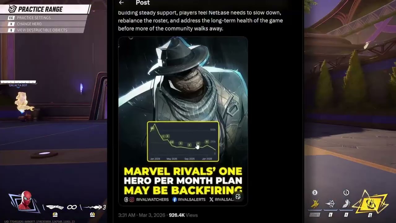 Игра Marvel Rivals теряет популярность, а также доступны токены Infinite Chronicles.