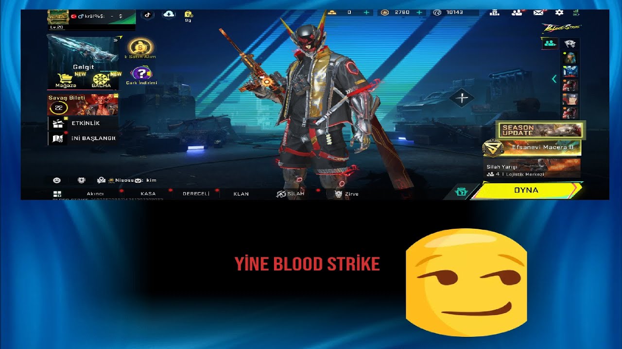 Evet yine blood strike oynadım ve biraz kötü oynadım ama ben çok iyi oynuyorum 
