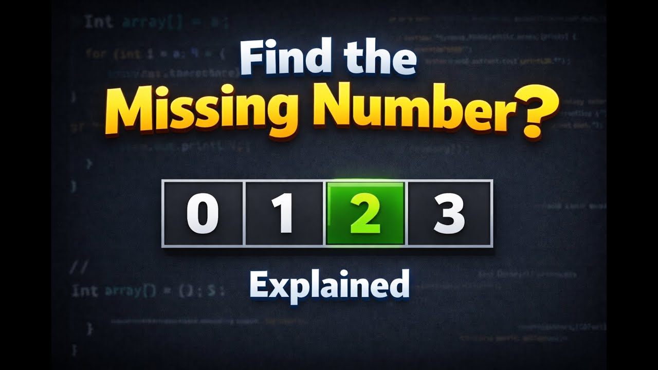 LeetCode 268 Missing Number | Simple Sum Formula Trick 🔥
