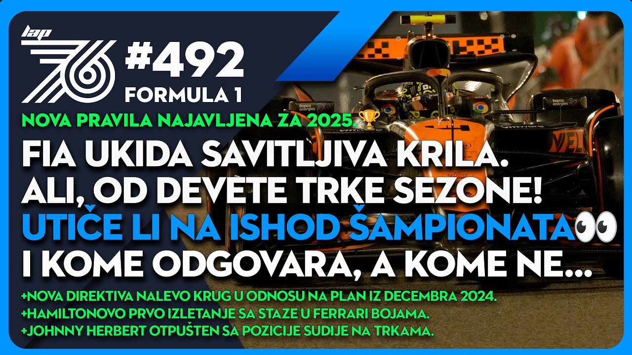 Lap 76 492 Formula 1 i prva kontroverza u 2025. Jedna pravila za jedan deo sezone, druga za ostatak!