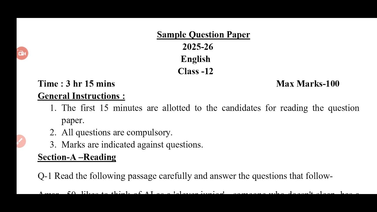 Практический экзаменационный тест по английскому языку для подготовки к экзамену UP Board 12 клас...