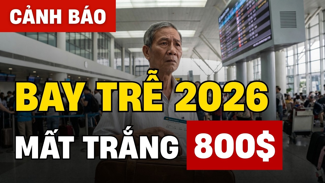 MẤT TRẮNG HƠN $800 VÌ BAY TRỄ 2026 – VIỆT KIỀU KHÔNG BIẾT QUYỀN LỢI NÀY