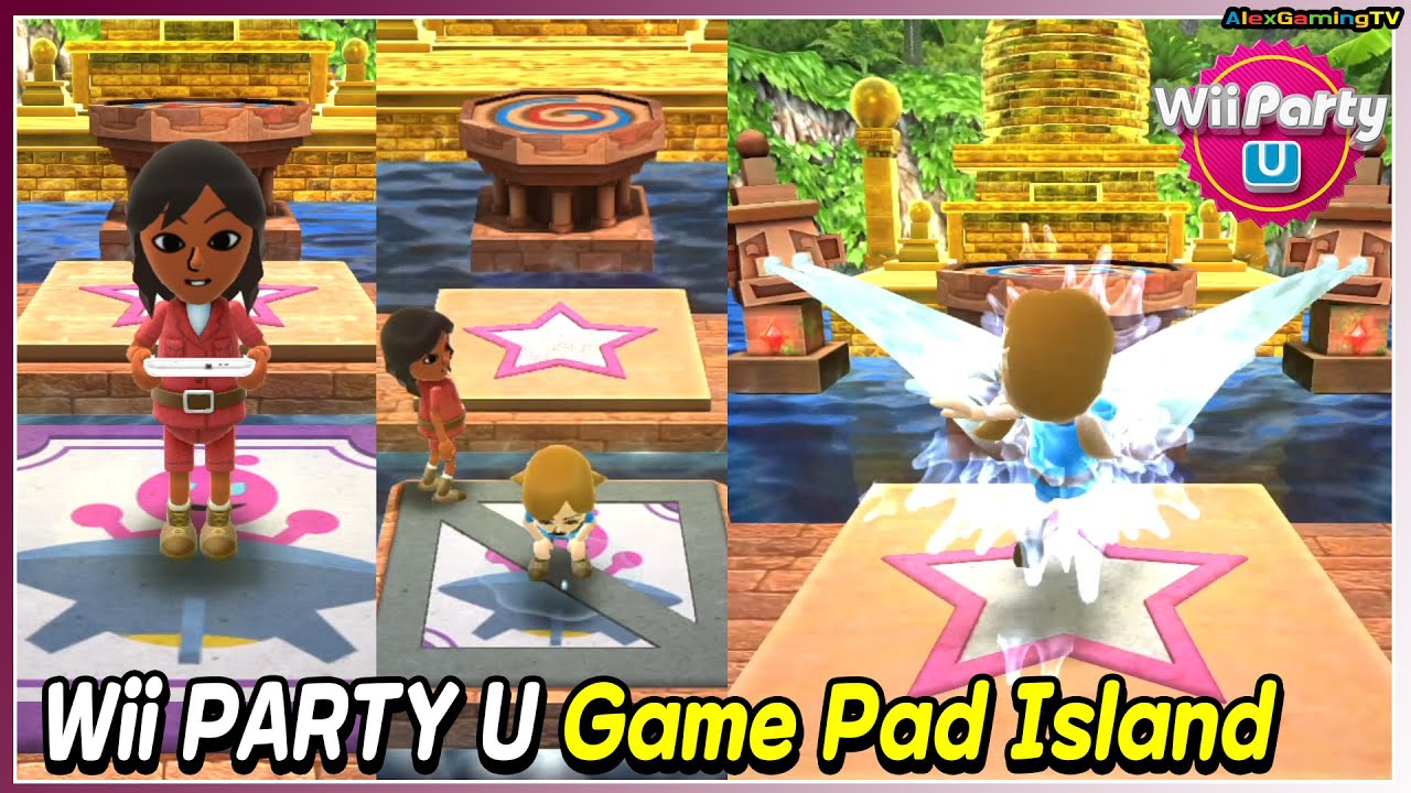 Wii Party U - Game Pad Island🎵 ( Eng Sub )  2 Player Lucia vs Haru
