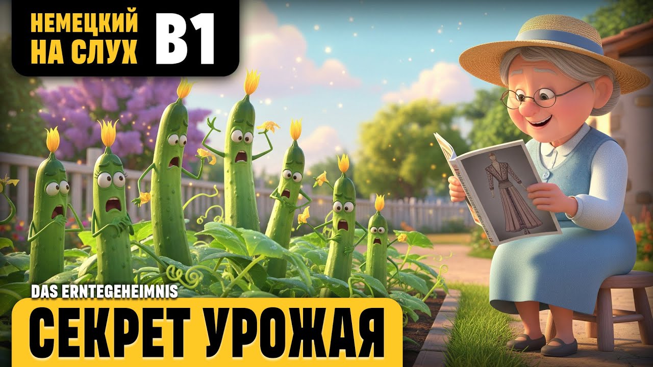 Секрет урожая. Весёлый рассказ (уровень А2). Немецкий на слух.