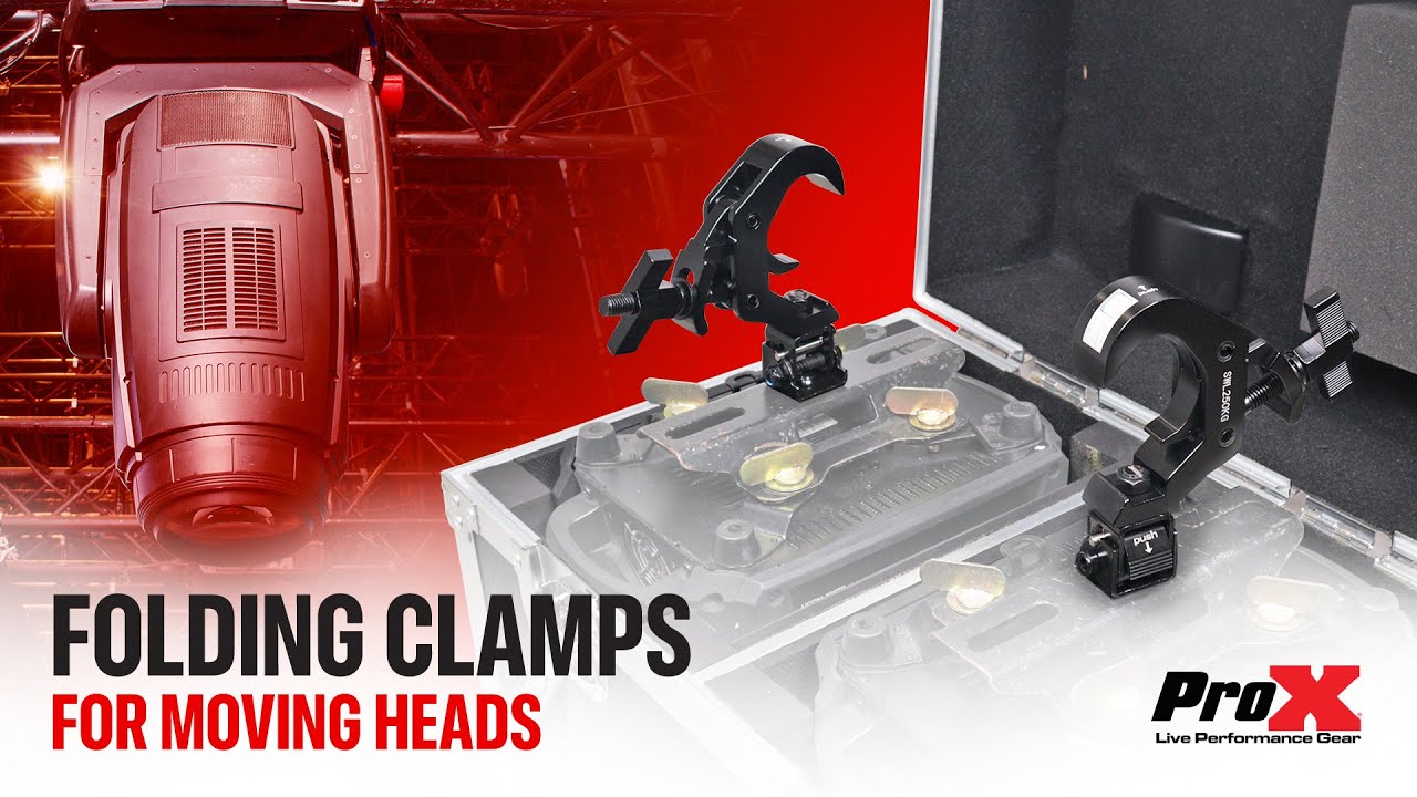 ProX T-QFC12X4 Set of (4) Quick 90º Folding Moving Head Clamp Adapters