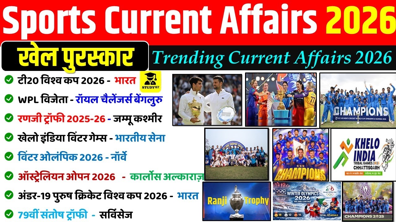 खेल पुरस्कार 2026 | Khel Puraskar 2026 | Sports Awards Current Affairs 2026 | Sports Current Affairs