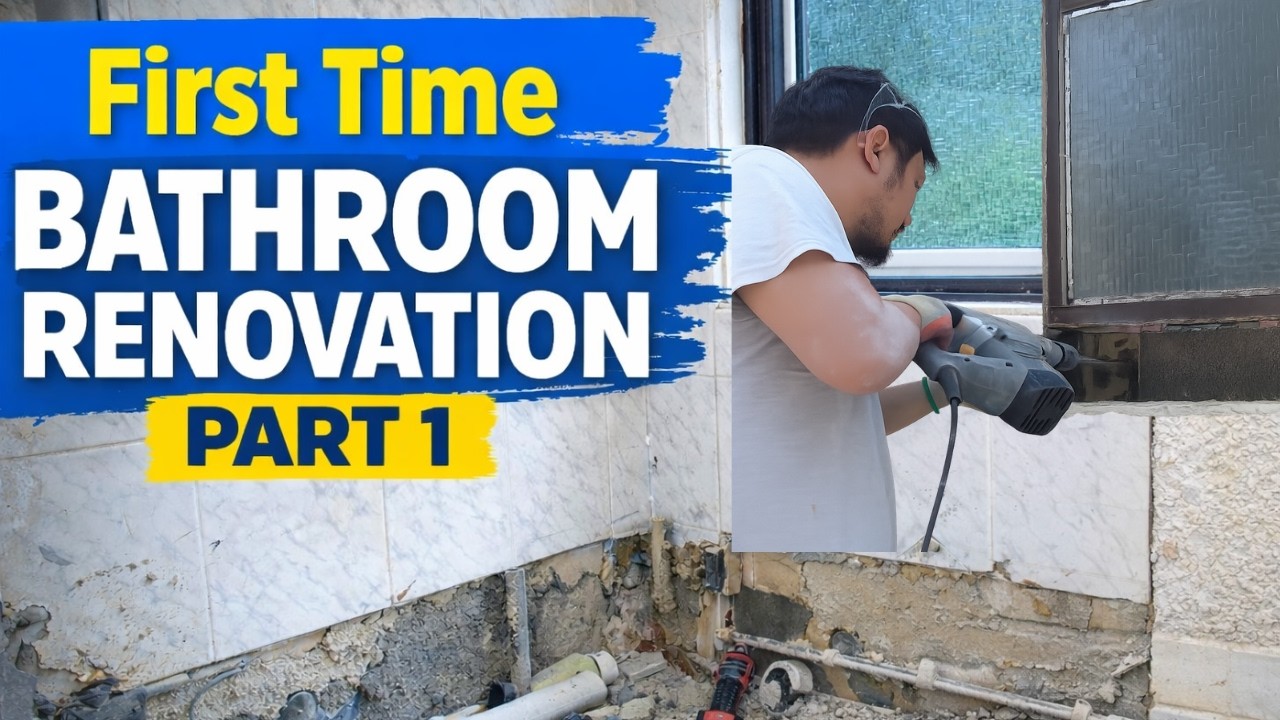 First time renovating Bathroom by myself | मसँग कुनै अनुभव छैन | PART 1 Rip out | Plumbing | windows