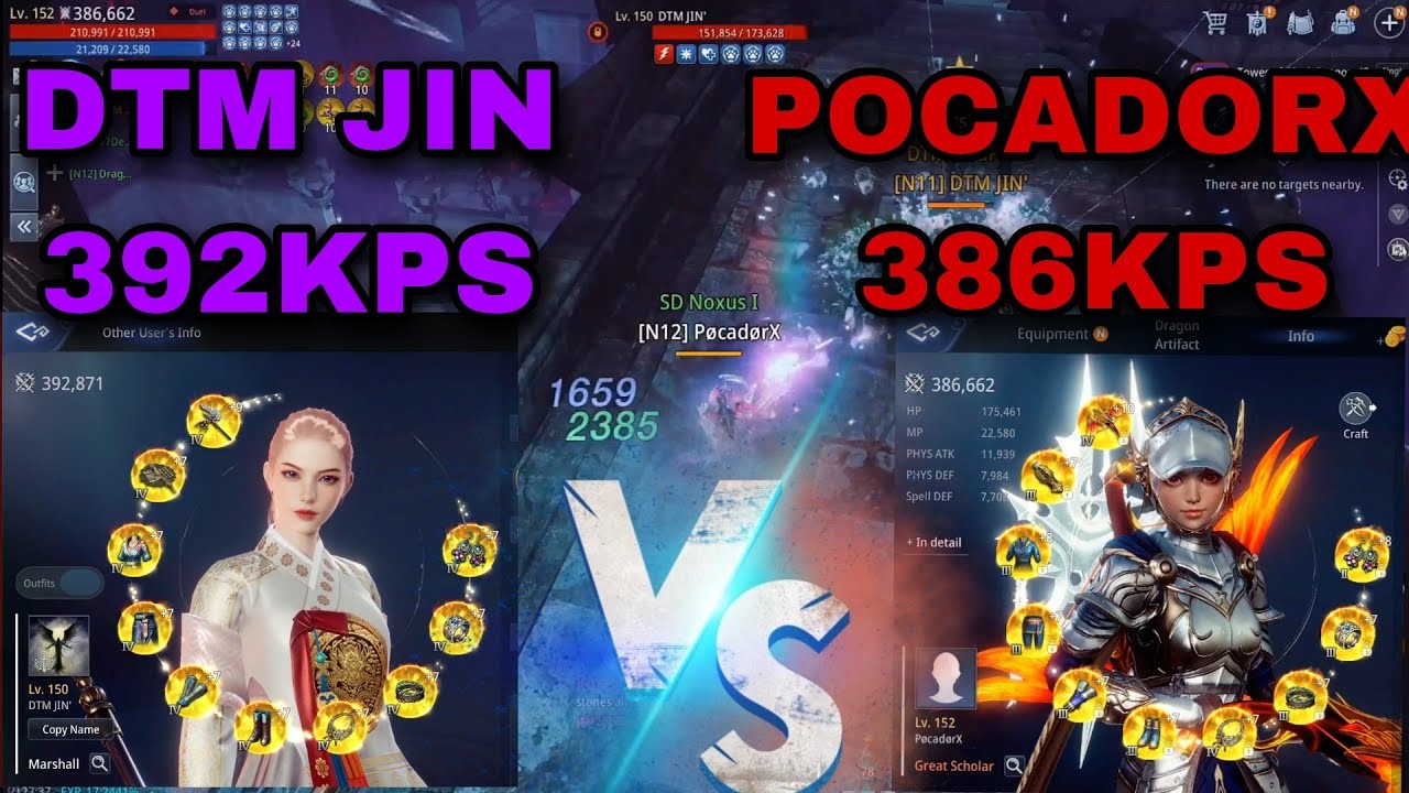 Mir4 DTM JIN 392KPS VS POCADORX 386KPS EASY KILL JIN? #mir4 #mir4global #nft @Mir4update