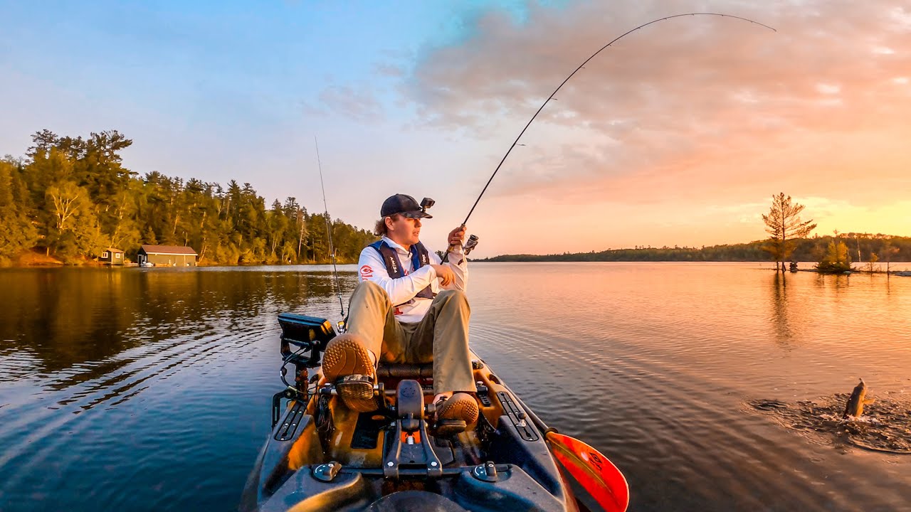 Kayak Fishing Lake Of The Woods (Record High Levels)